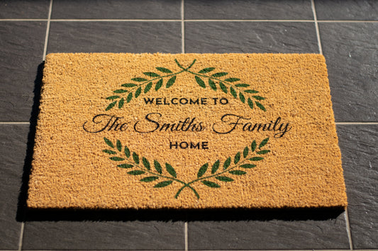 Wreath Family Home Doormat