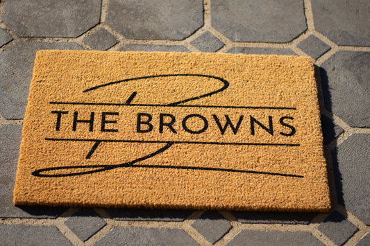 Script Monogram Personalised Mat