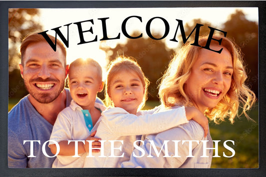 My Photo Mat - Two Lines Curved Heading