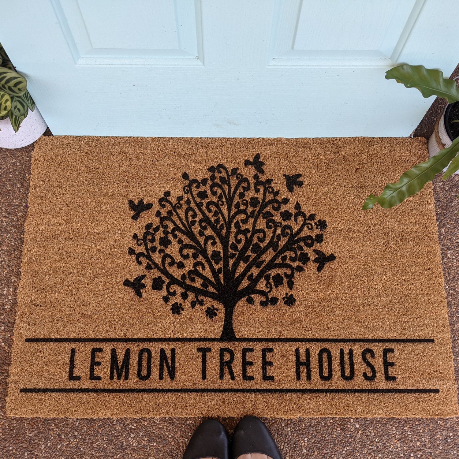 Personalized Doormat lemon tree house