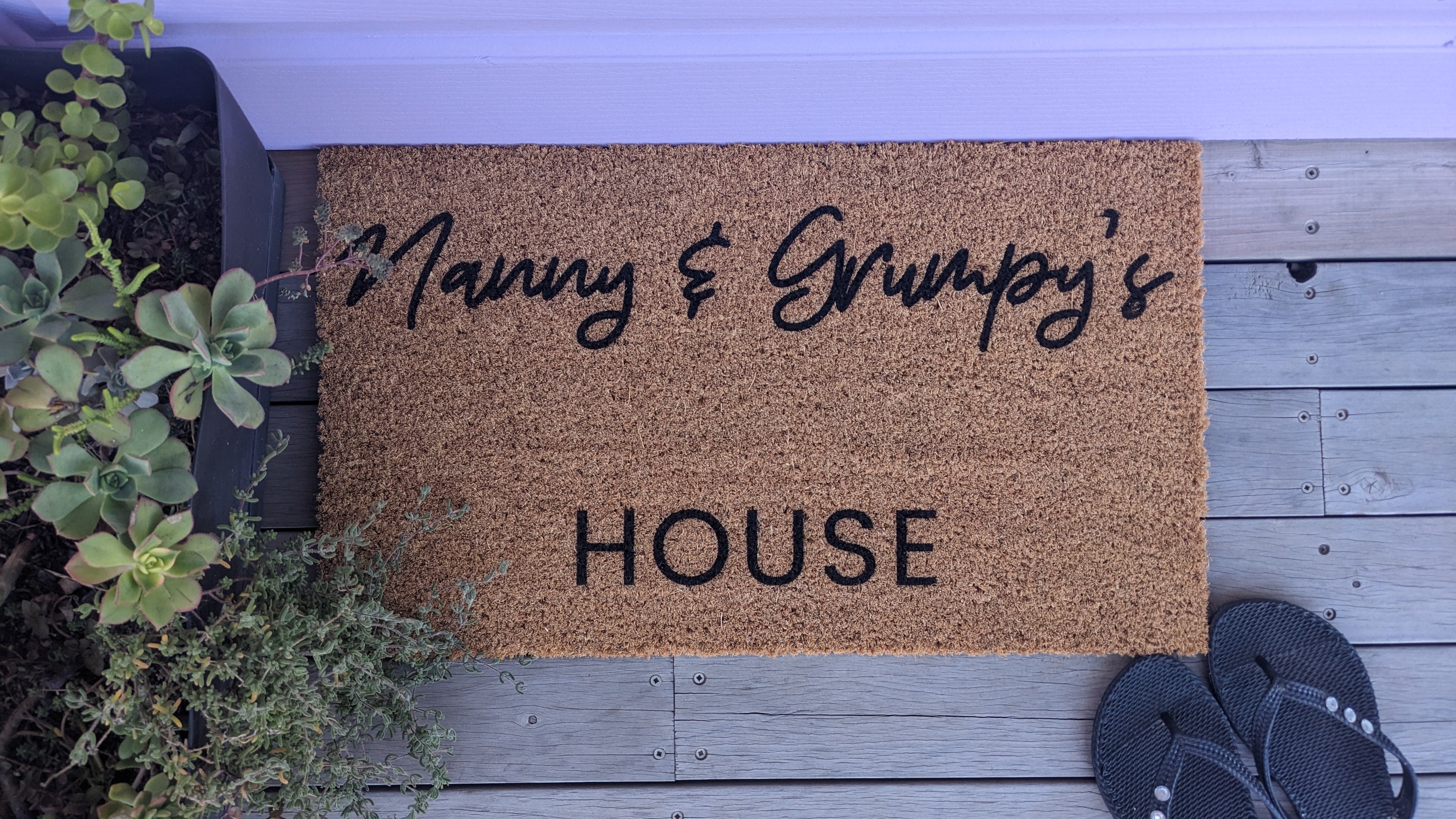 Nan and Pops House Front Door Mat Grandparent Personalised Doormat