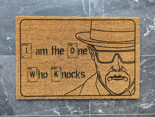 I am the one who knocks coir breaking bad doormat