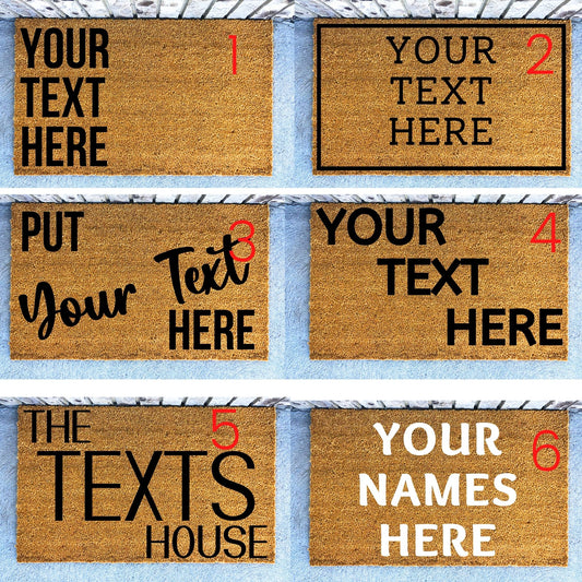 Your own text doormat | Personalised