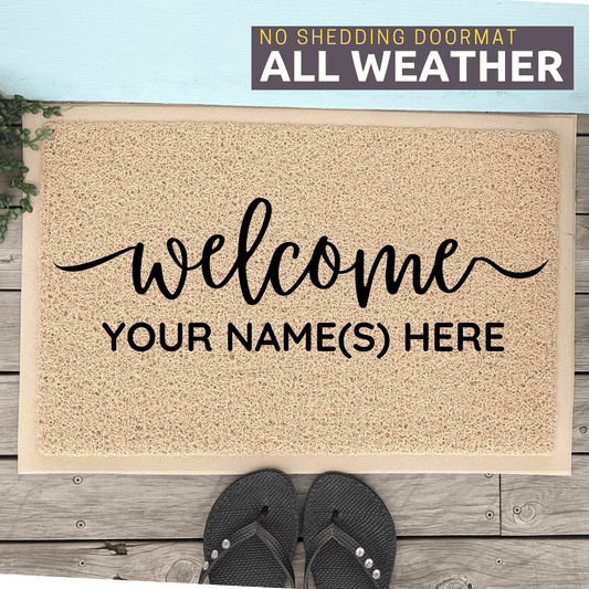 All weather customised welcome front door mat Welcome doormat