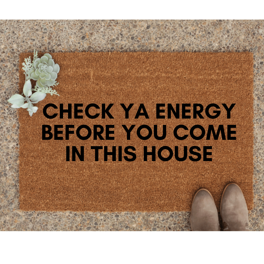Check ya energy Doormat Personalised Doormats