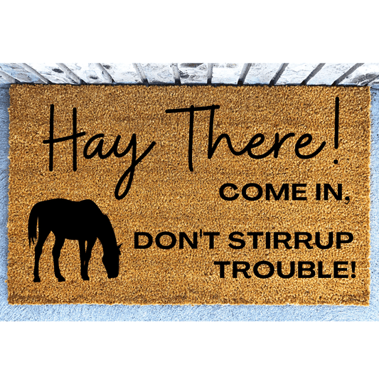 Hay There Horse Doormat - Personalised Doormat Australia