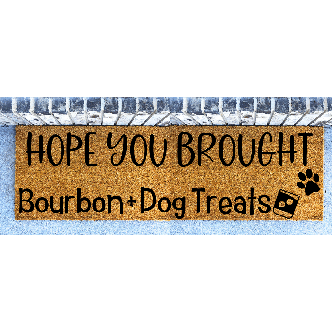 We hope you brought Bourbon and Dog Treats Long Doormat