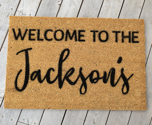 Welcome to the last name Personalised Door mat - Personalised Doormat Australia