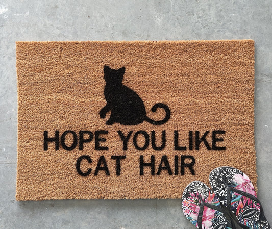 Hope you like cat hair - Personalised Doormat Australia