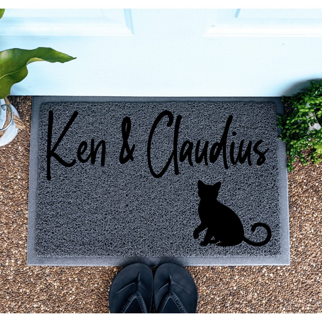 Cat Personalised welcome mat