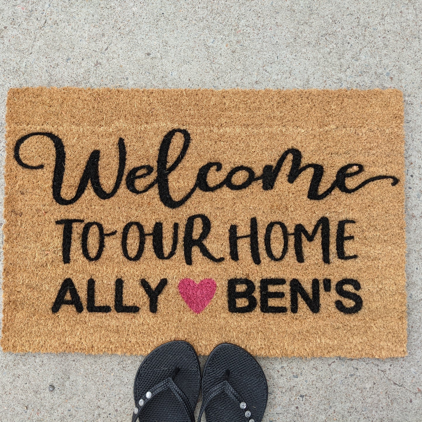 Welcome to our home personalised with names - Personalised Doormat Australia
