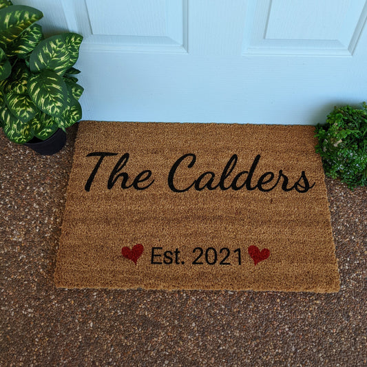 The heart doormat custom