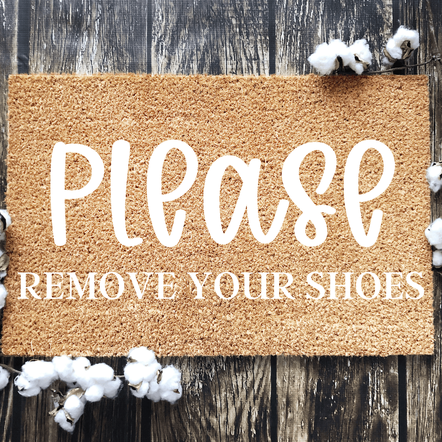 white doormat please remove your shoes door mat