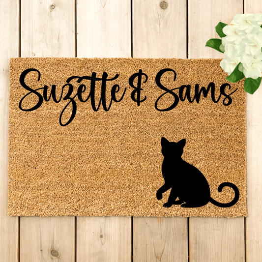 Cat Personalised welcome mat