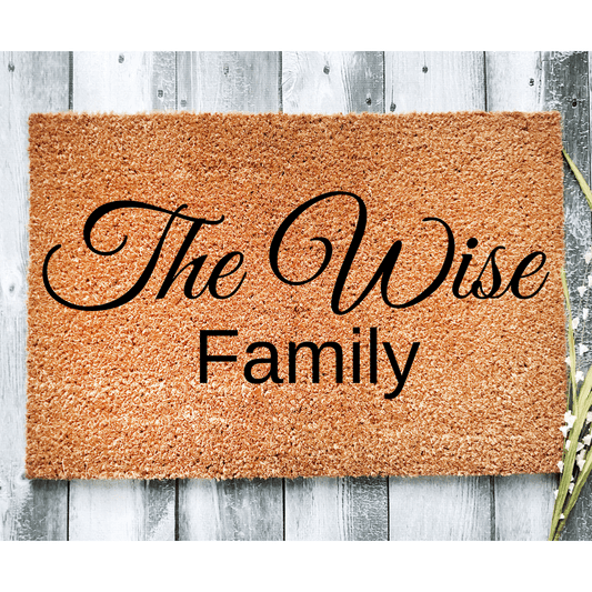 The Script Family | Personalised Doormat - Personalised Doormat Australia