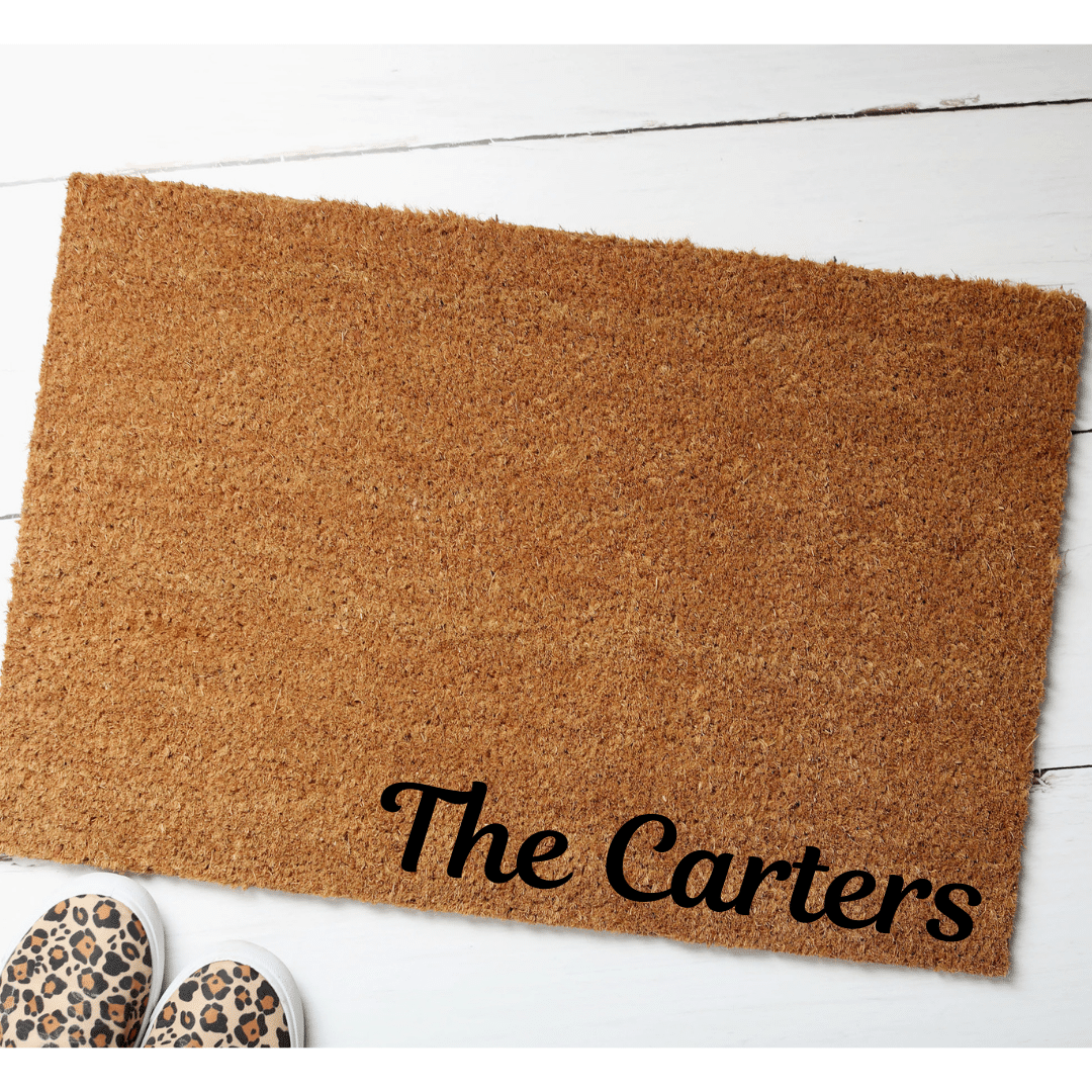 Simple cursive Personalised Doormat Personalised Doormats