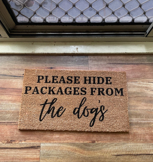 hide packages from the dogs