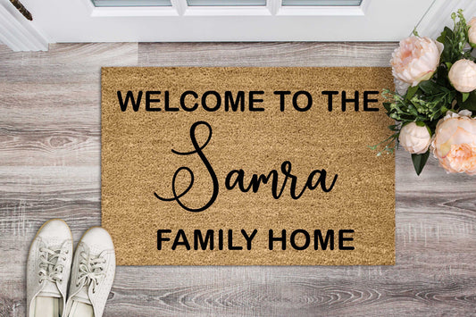 Family Home Personalised Doormat - Personalised Doormat Australia