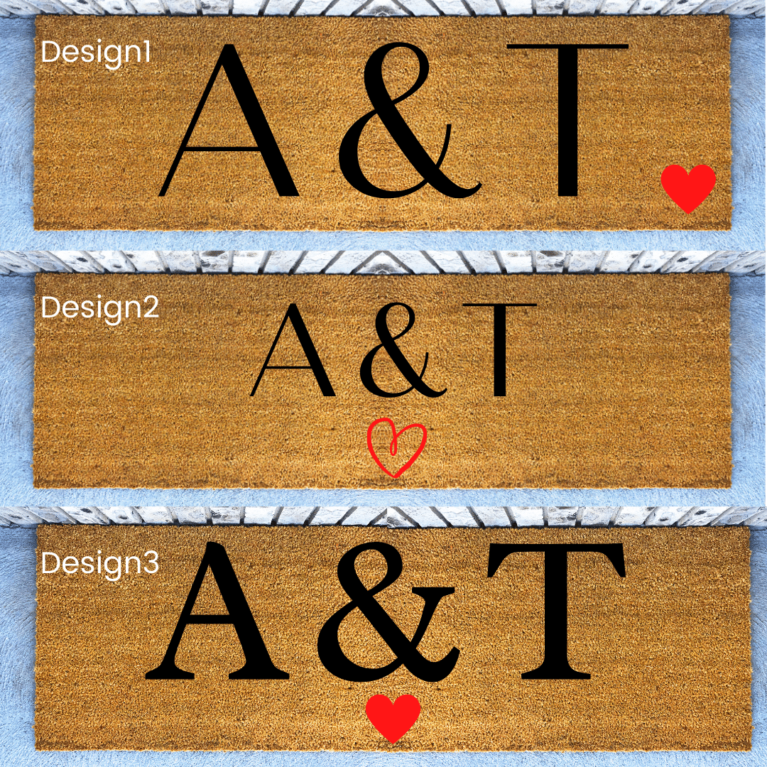Initials personalised Long Doormat Personalised Doormats