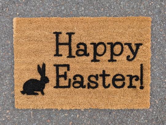 happy easter doormat