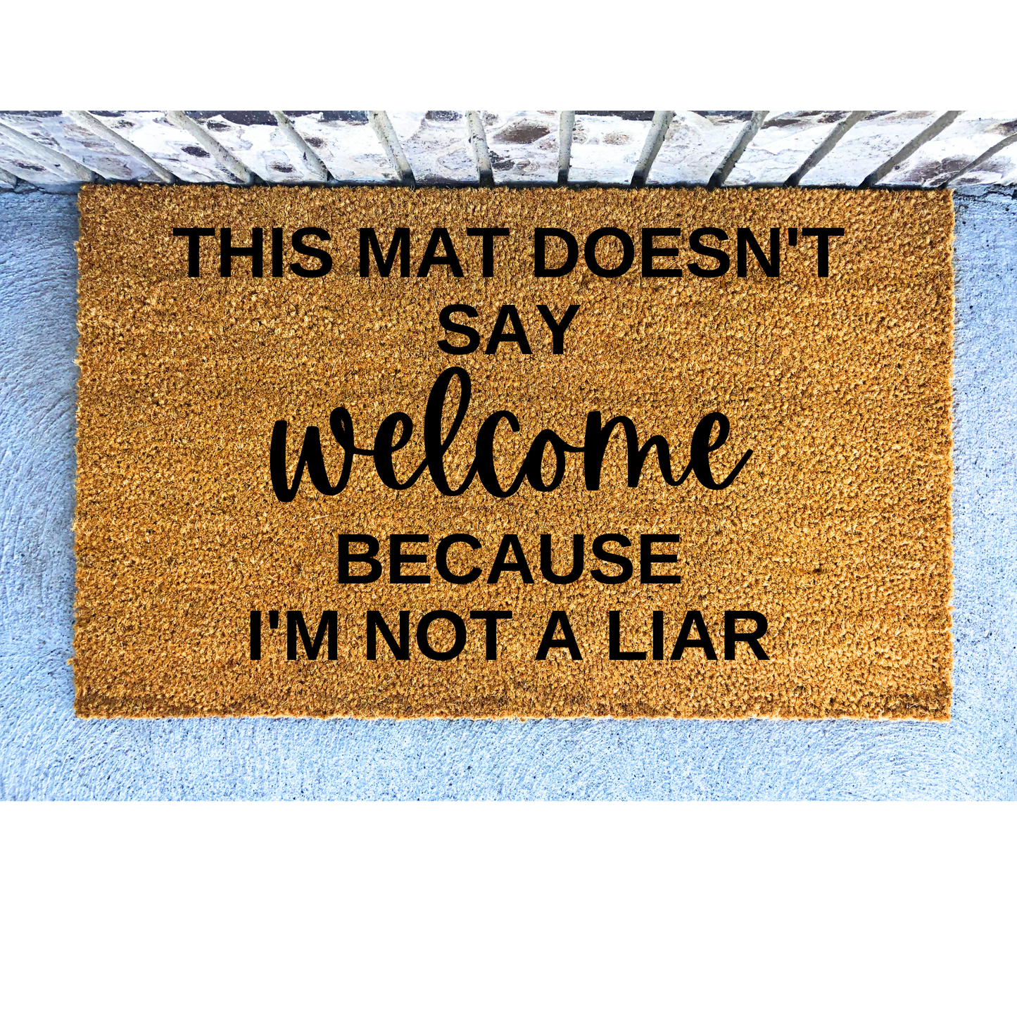 Funny doormat | This mat doesn't say welcome