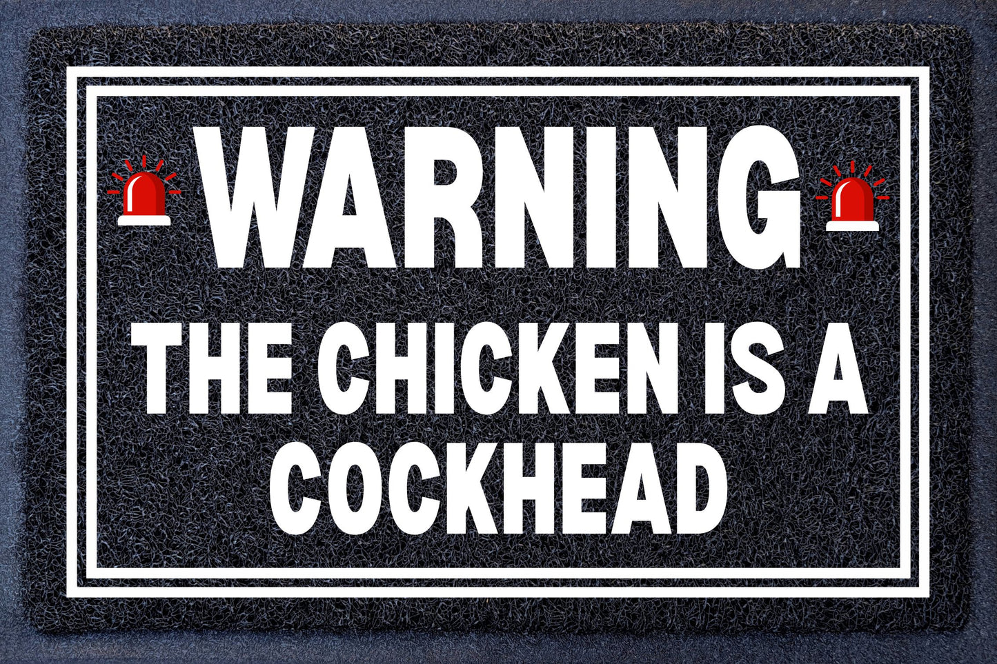 Warning The Dog is a Dickhead Personalised Animal Pet Insult Doormat