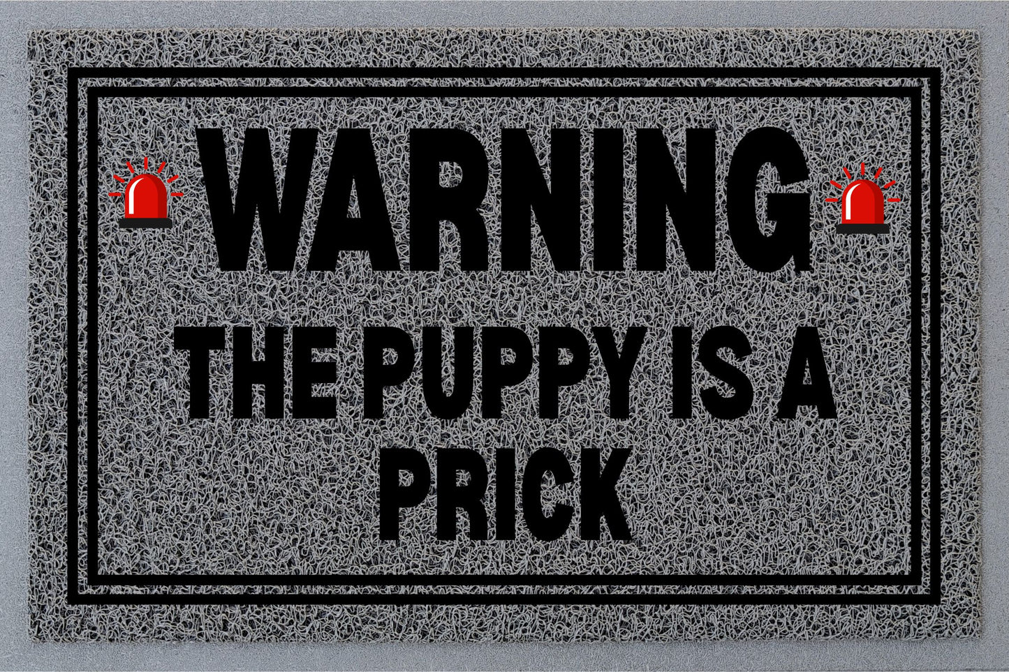 Warning The Dog is a Dickhead Personalised Animal Pet Insult Doormat