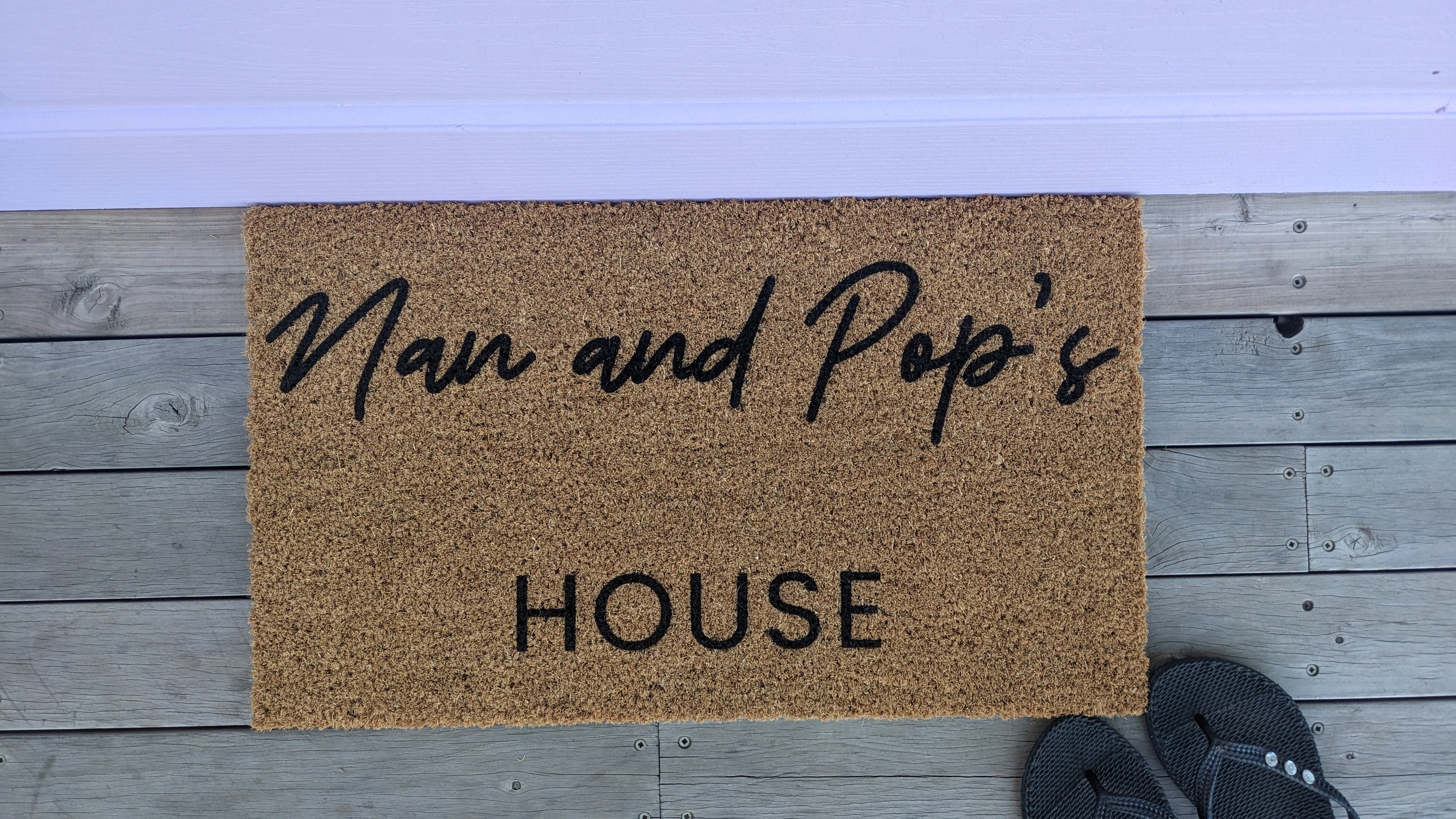 Nan and Pops House Front Door Mat | Grandparent Personalised