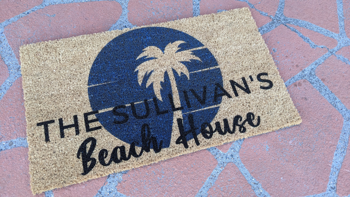 Beach House personalised doormat