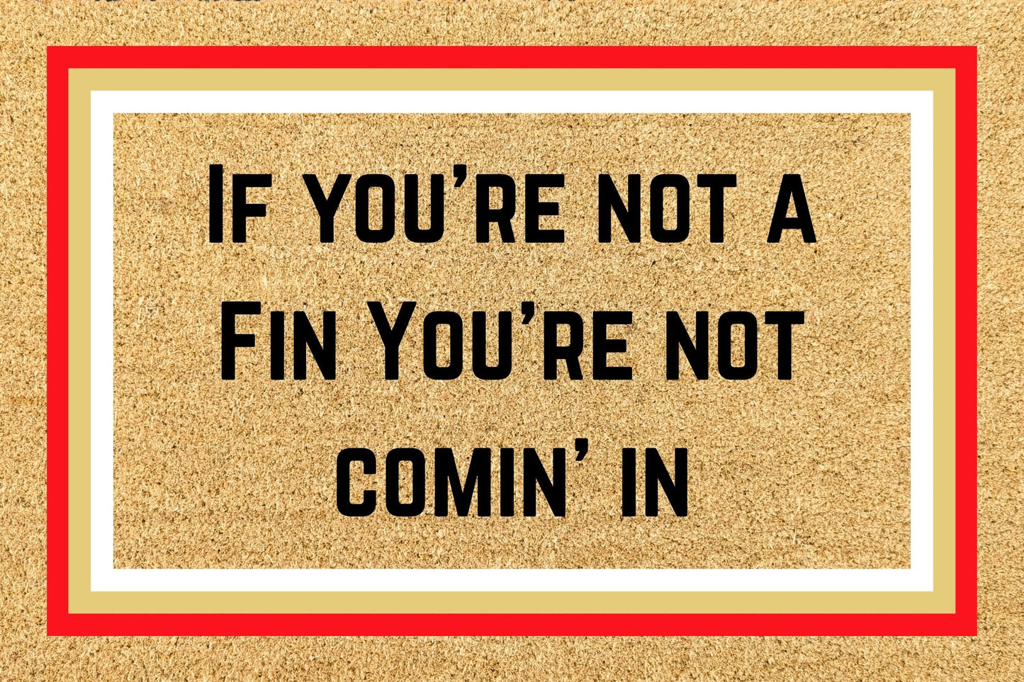 Your Words on an NRL Team Footy Doormat