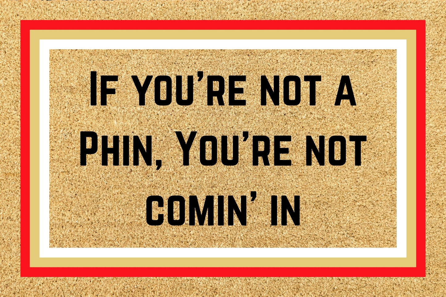 Your Words on an NRL Team Footy Doormat