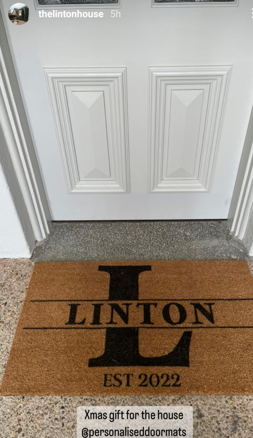 Monogram Personalised doormat with EST Date