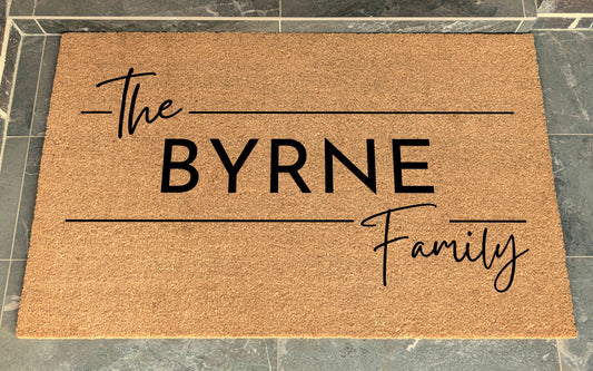 XL Coir Personalised Doormat The Name Family Bunch Crew