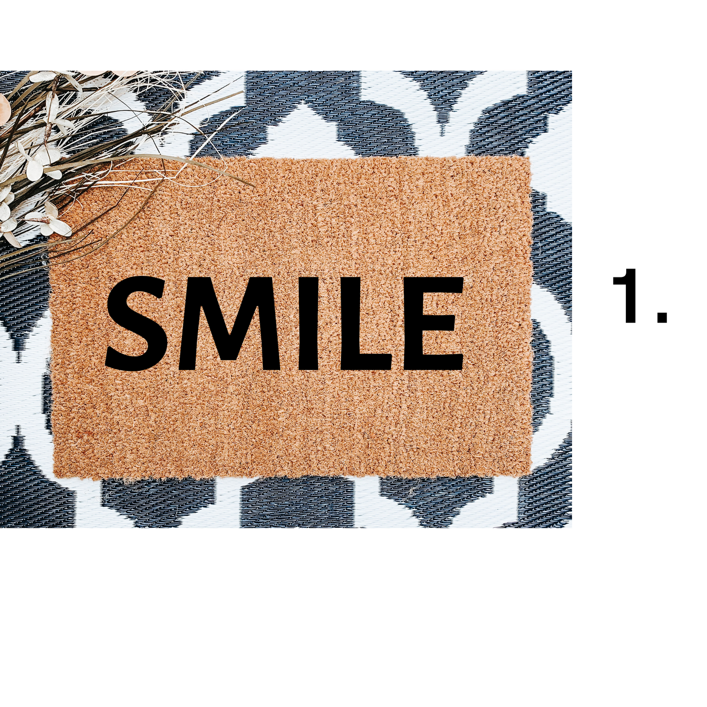 Smile doormat - Personalised Doormat Australia