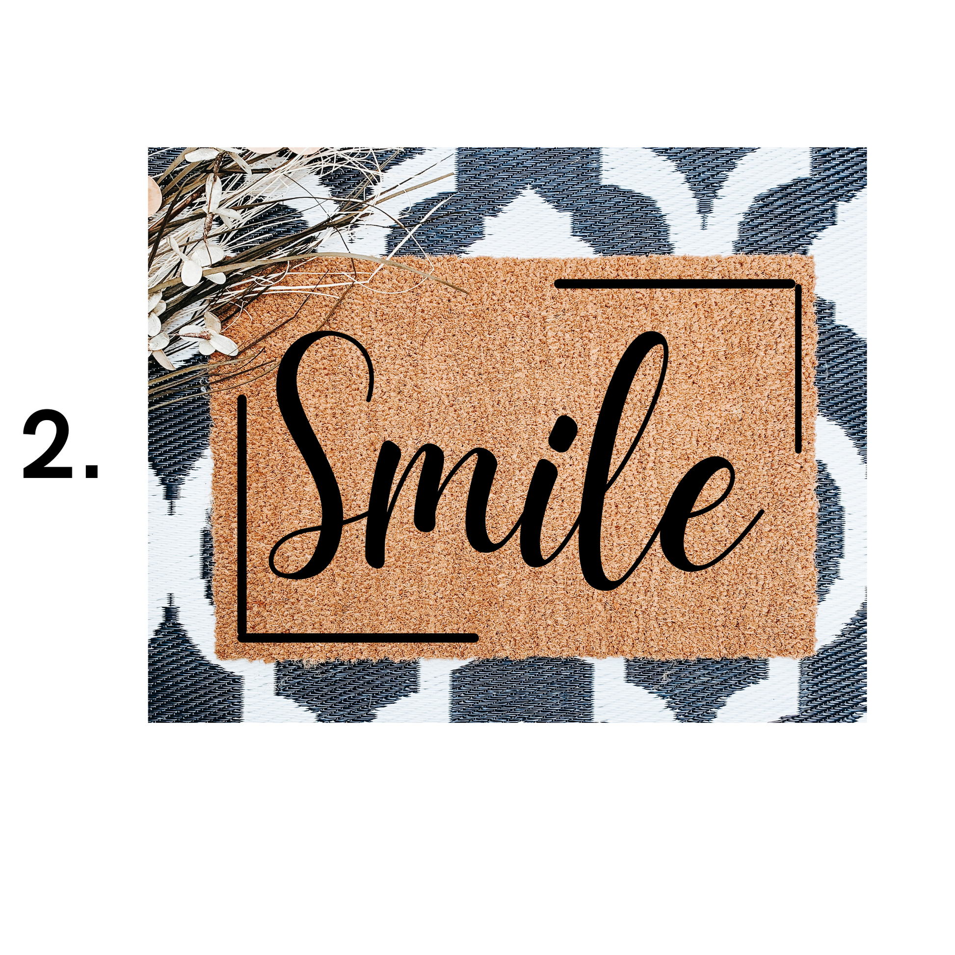 Smile doormat - Personalised Doormat Australia