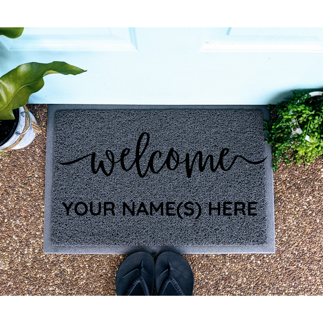 All weather customised welcome front door mat  - Looped
