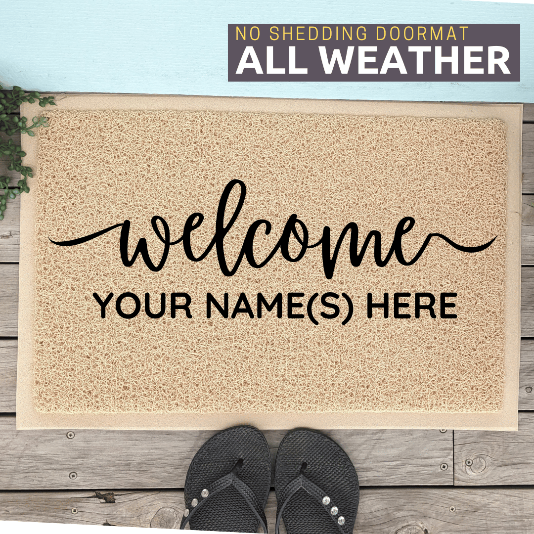 All weather customised welcome front door mat Welcome doormat