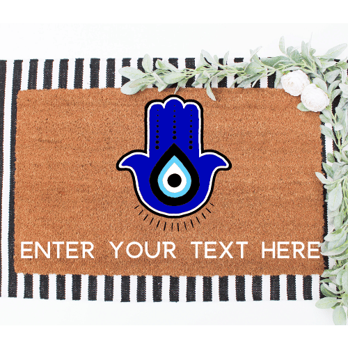 Evil Eye hand doormat