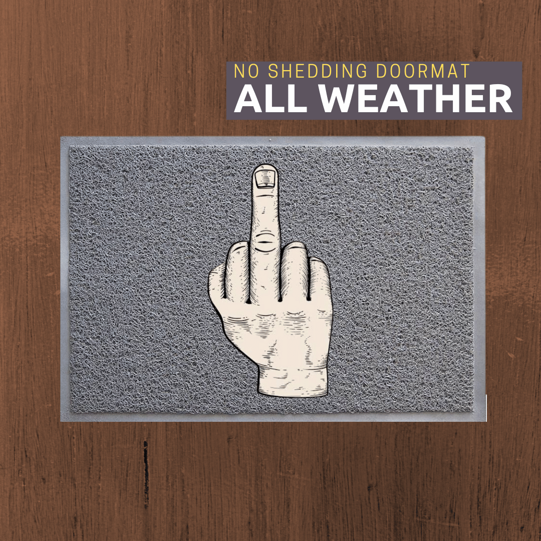 Rude finger doormat