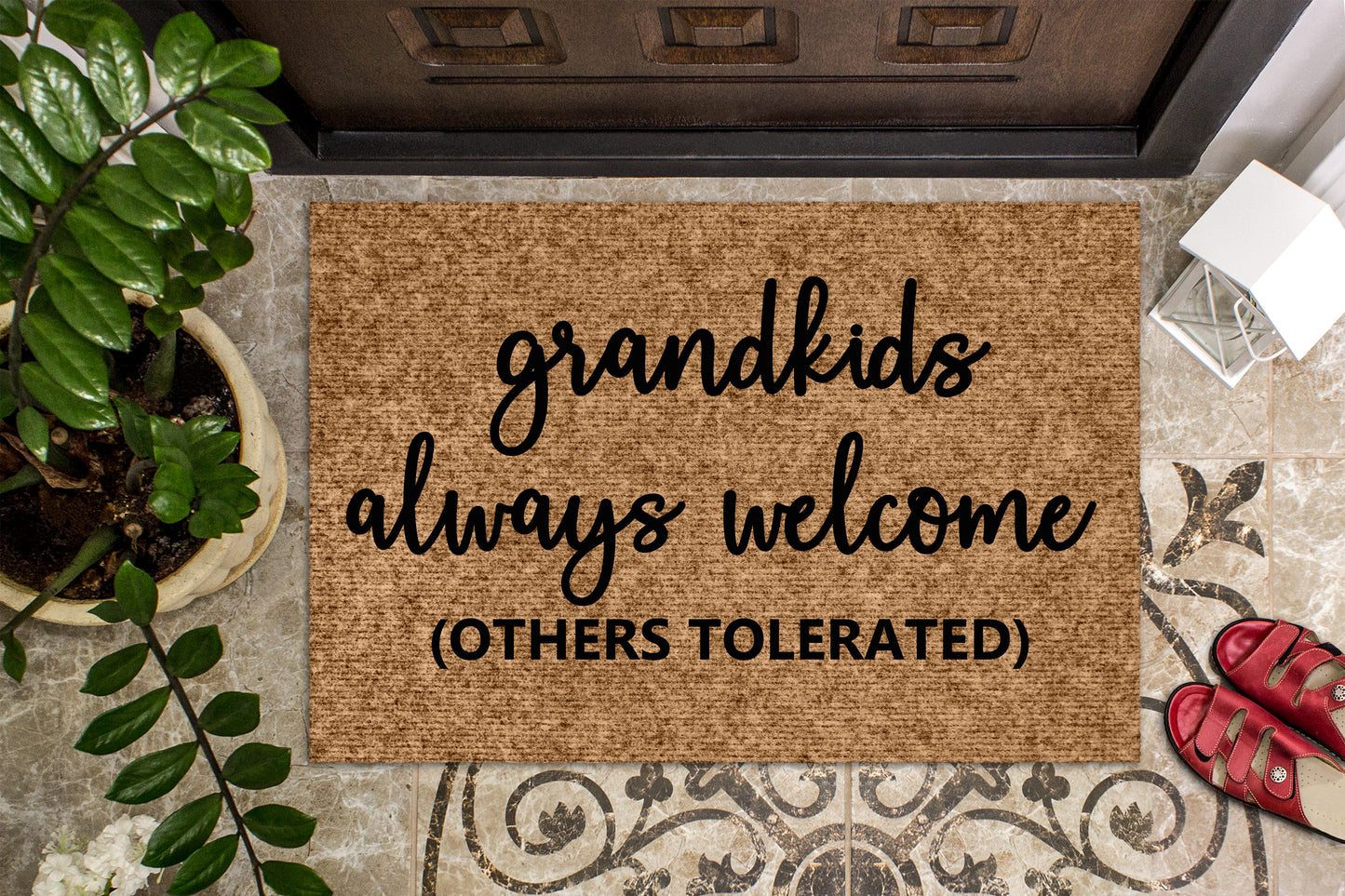 Grandkids Always welcome - Personalised Doormat Australia