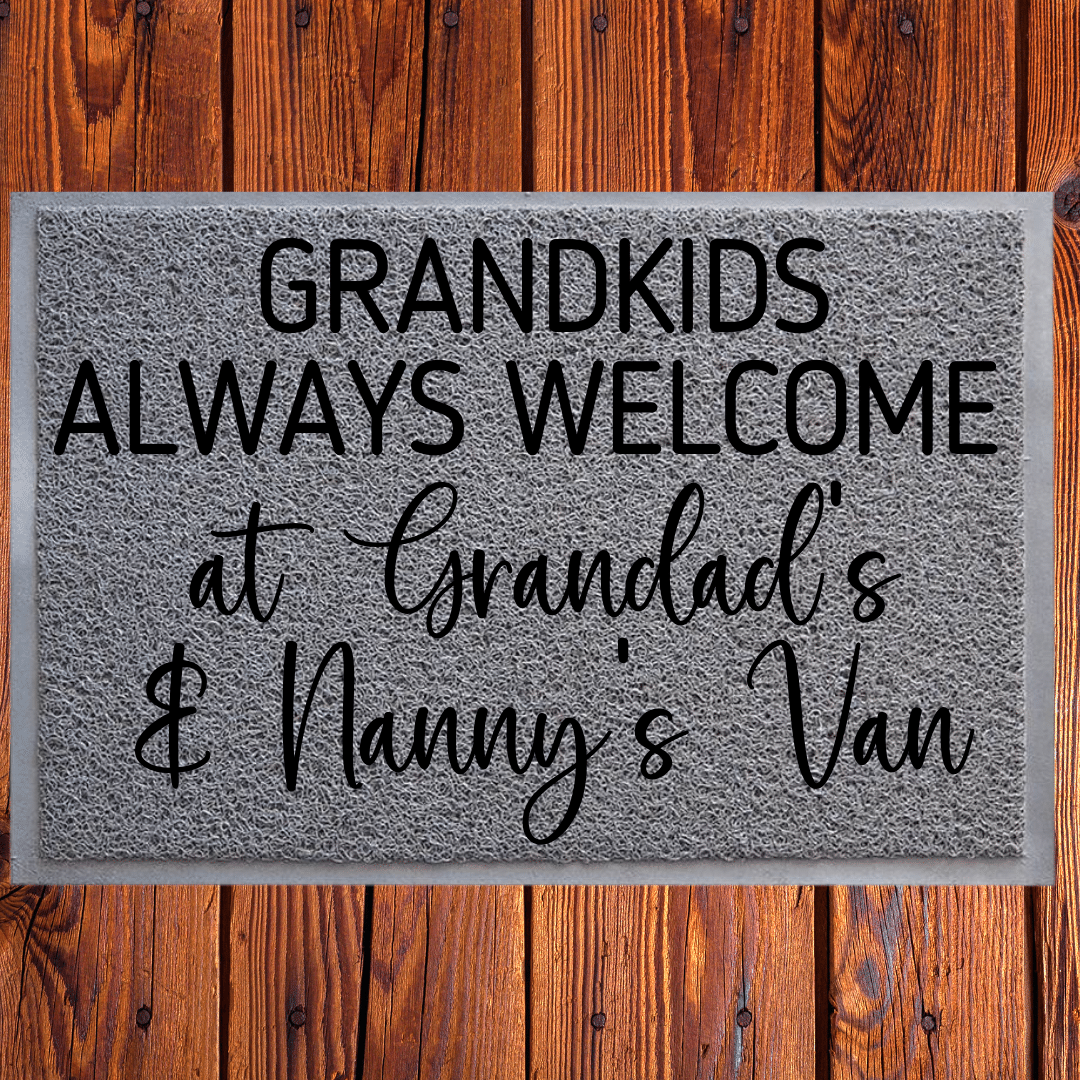 custom mat grandkids always welcome