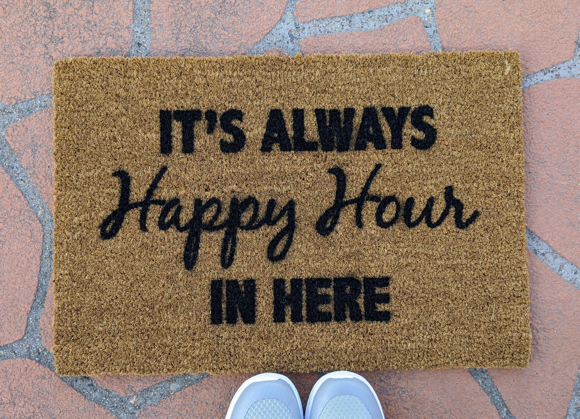 It's always Happy Hour Doormat. - Personalised Doormat Australia