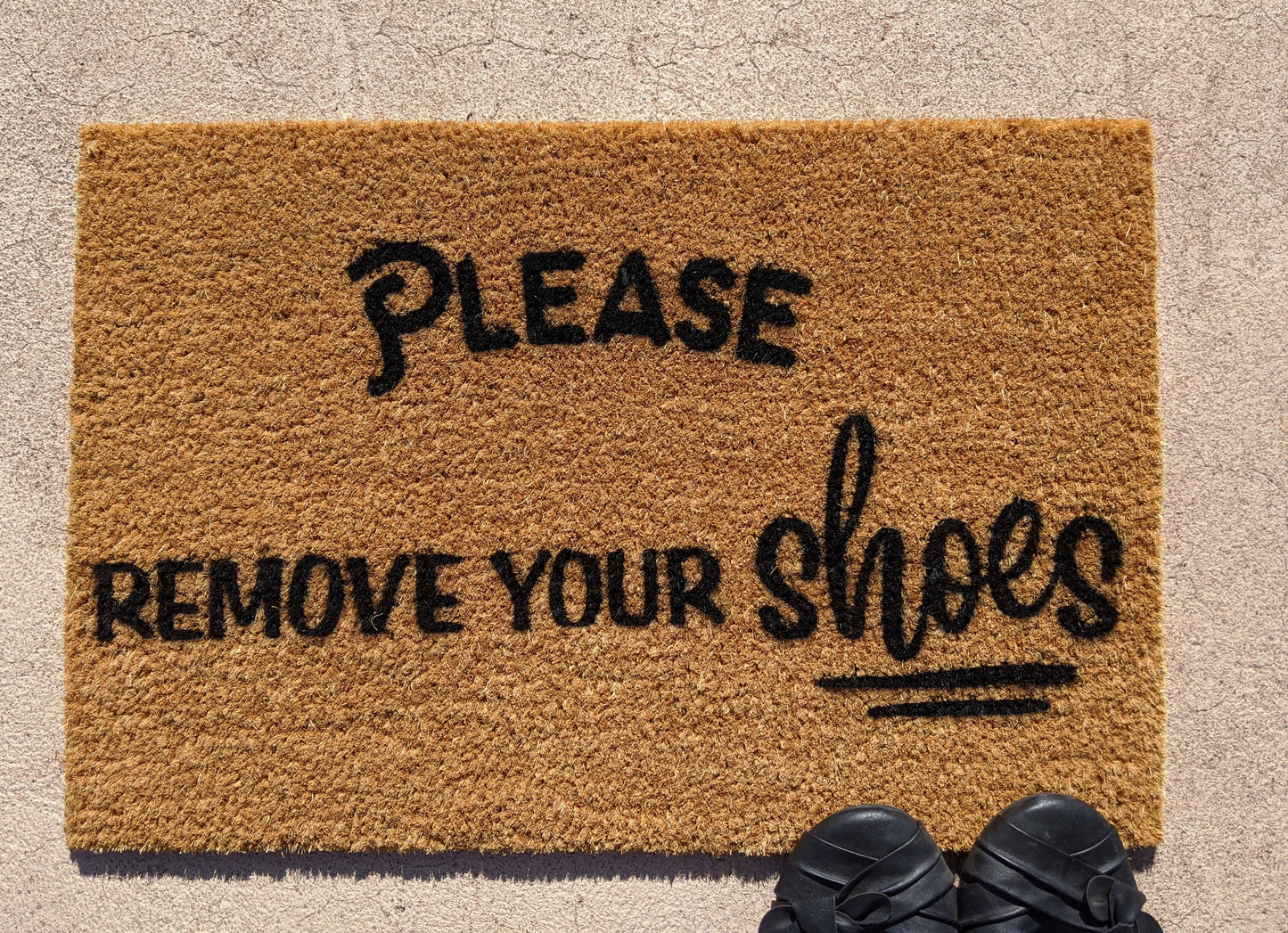 Please remove your shoes doormat - Personalised Doormat Australia