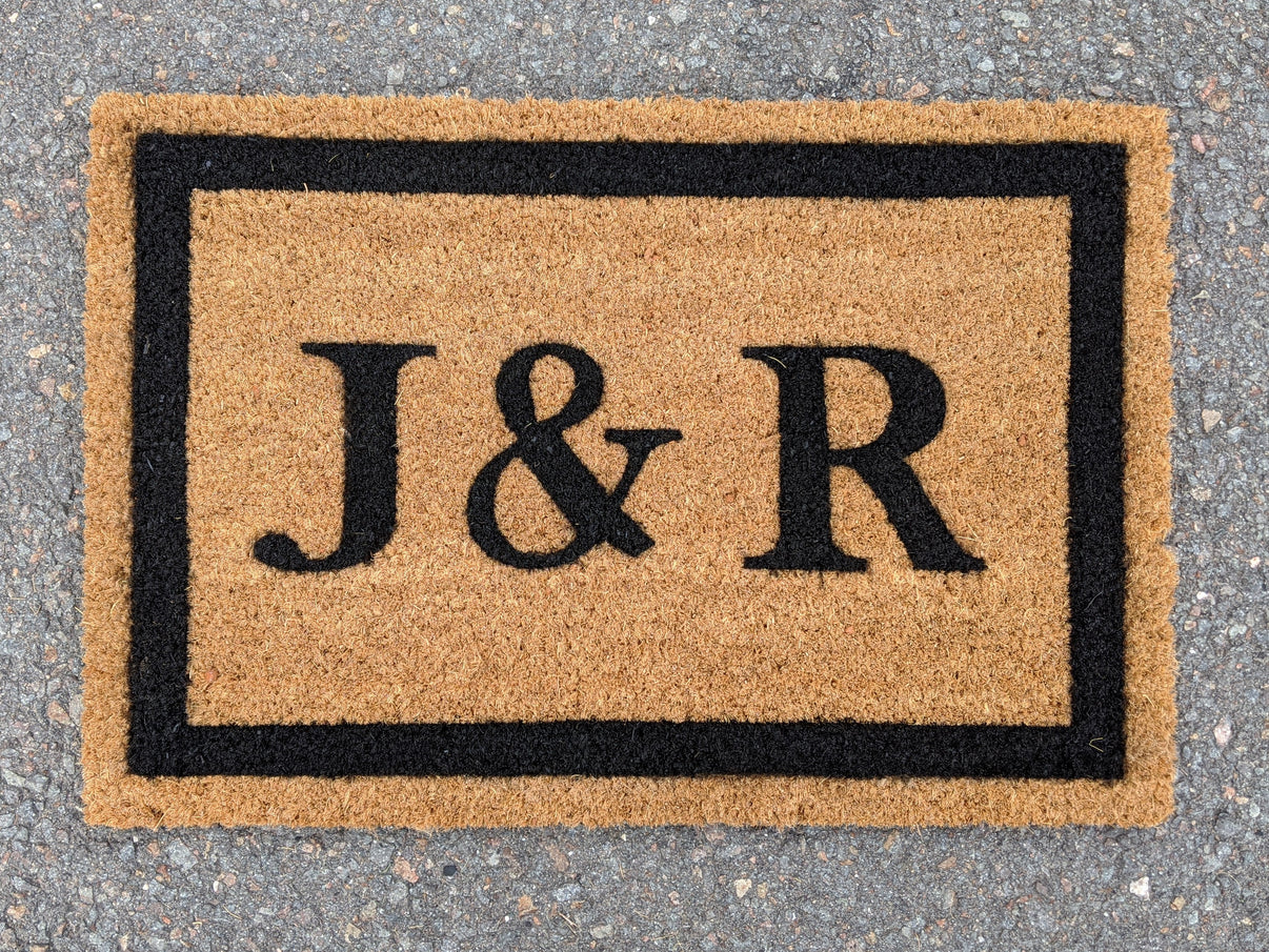 Front door mat with initials Personalised Doormat Personalised Doormats