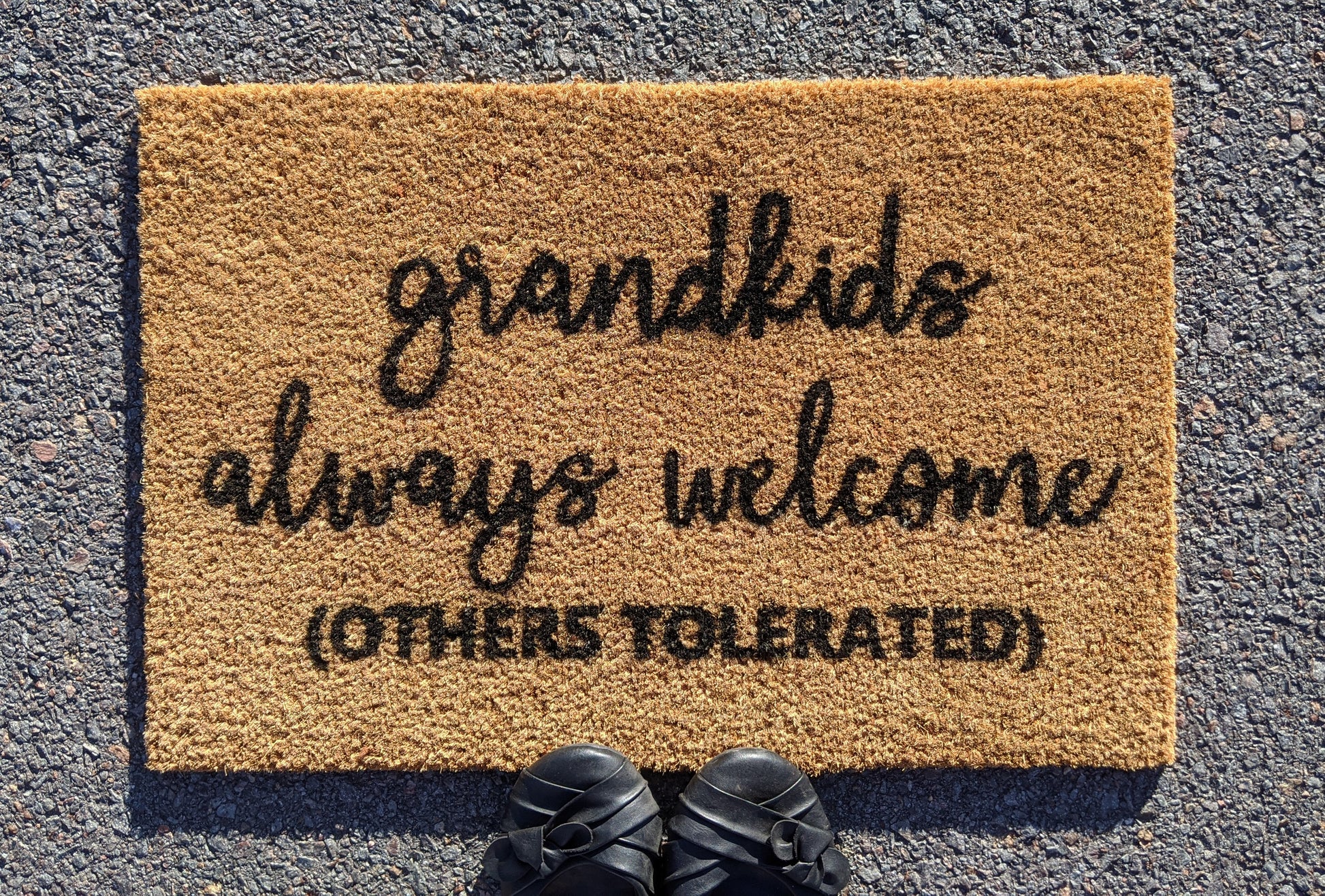 Grandkids always welcome here doormat - Personalised Doormat Australia