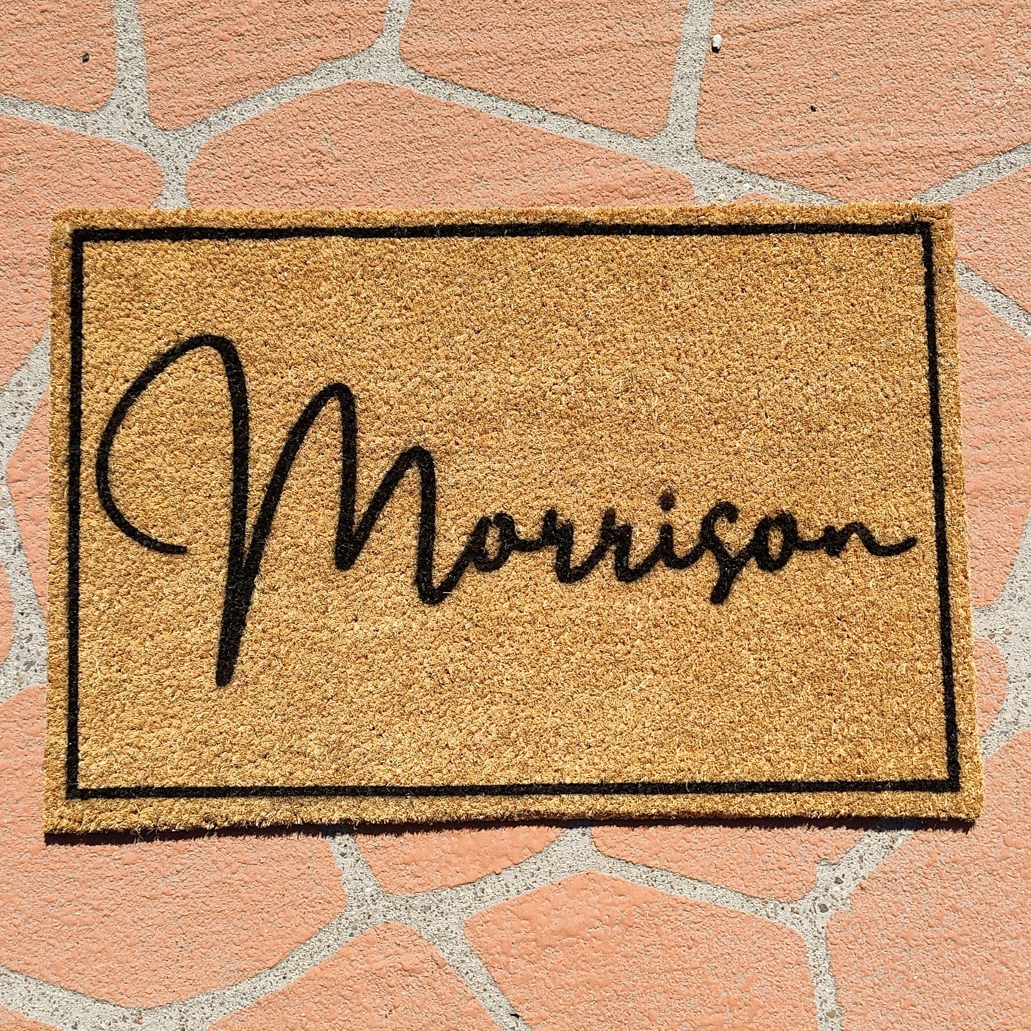 Surname with border Personalised doormat - Personalised Doormat Australia