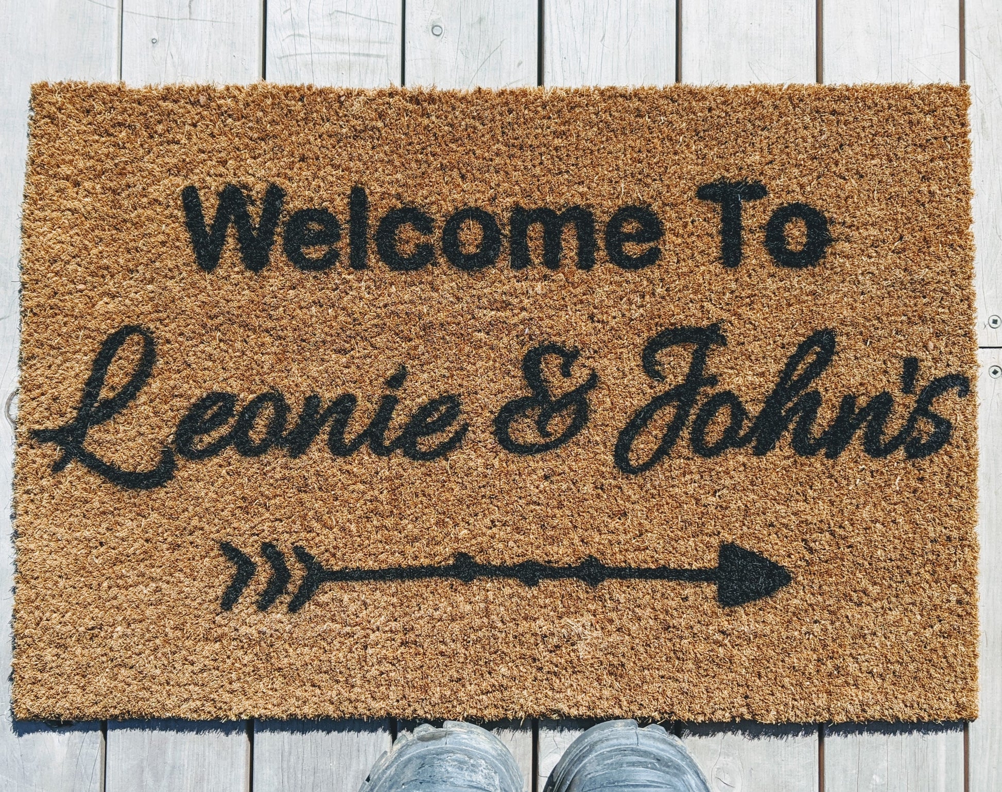 Couple Personalised Doormat in script - Personalised Doormat Australia
