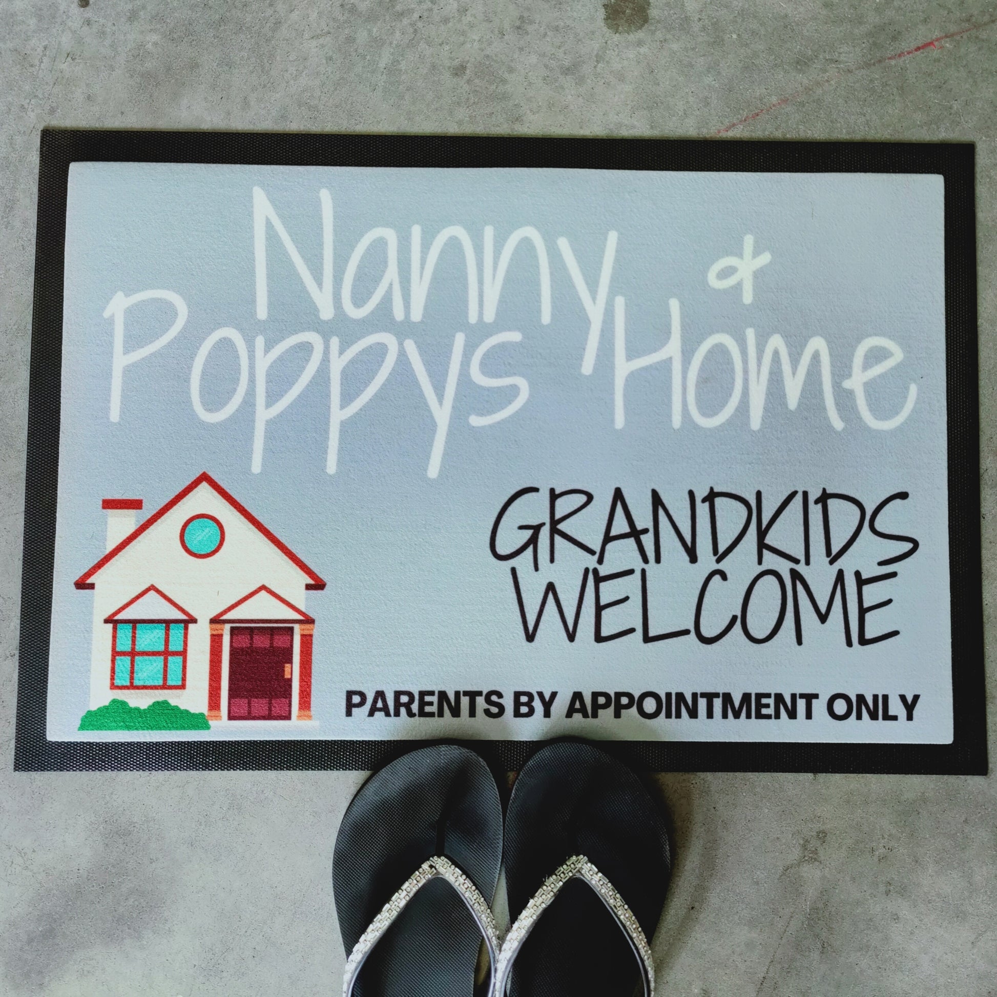 Nanny & Poppy's home grandkids welcome personalised Doormat - Personalised Doormat Australia