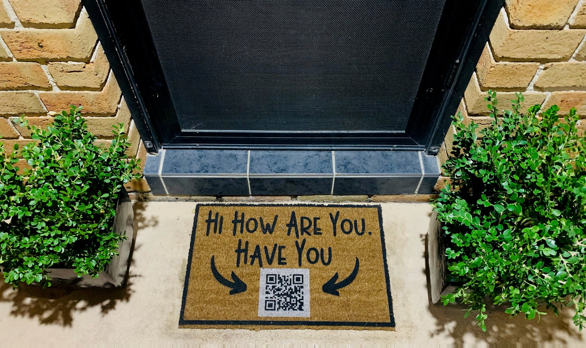 Have you checked in Personalised doormat with Customised QR code. - Personalised Doormat Australia