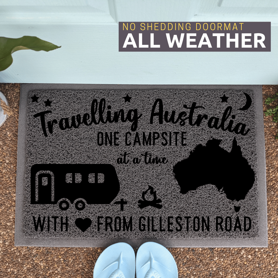 All Weather Travelling Australia Caravan Doormat  - Looped
